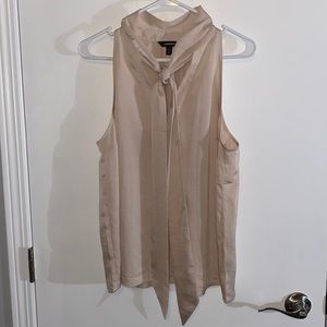 NWOT Express Large Cream Tie Neck Tank